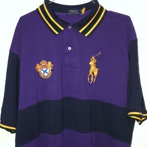 Ralph Lauren Purple and Black Polo Shirt